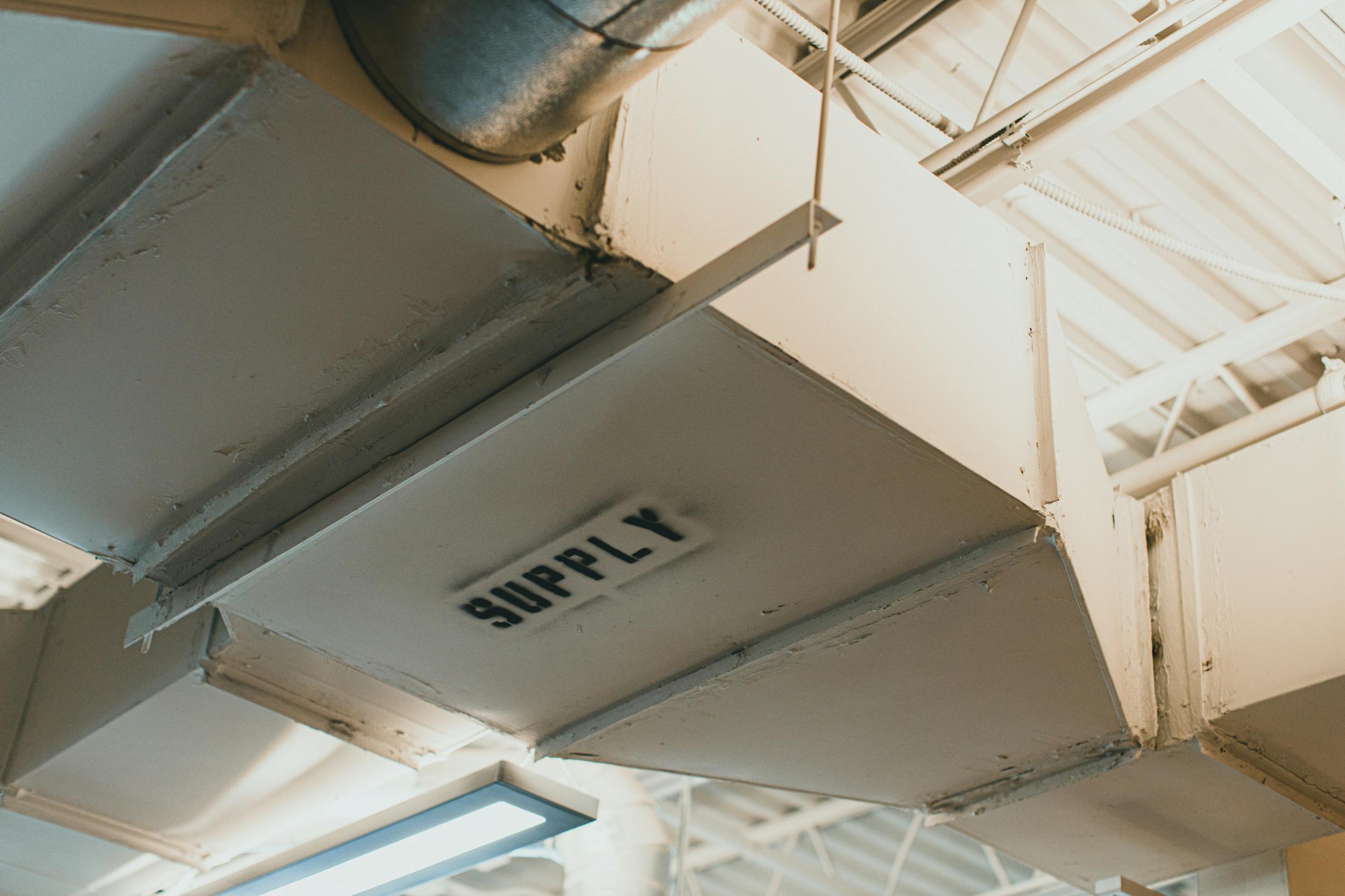 Commercial air duct system used for ventilation